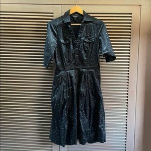 White House black market black polka dot dress